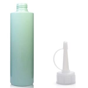 250ml Green Plastic Bottle w spout cap