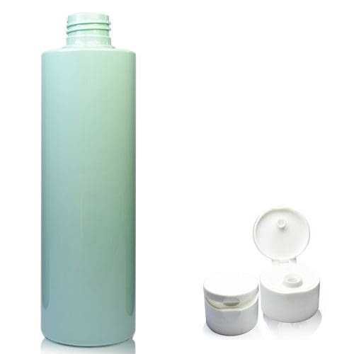 250ml Green Plastic Bottle w white flip