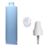 250ml Light Blue Plastic Bottle w s white spray
