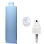 250ml Light Blue Plastic Bottle w white spray