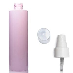 250ml Pink Plastic Bottle w s white spray
