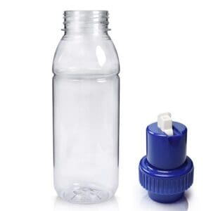 330ml Plastic Juice Bottle with blue nozzle