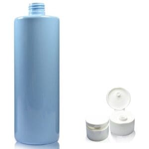 500ml Blue Plastic Bottle with white flip
