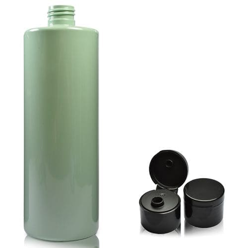 500ml Green Plastic Bottle with black flip