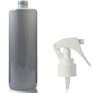500ml Grey Plastic Bottle with white trigger