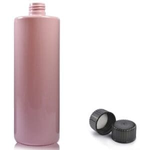 500ml Pink Plastic Bottle With Screw Cap