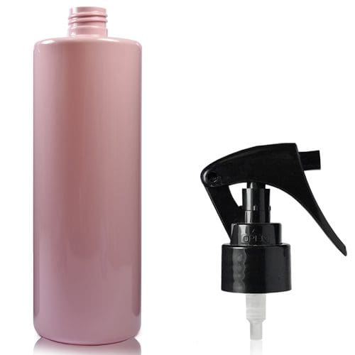 500ml Pink Plastic Bottle with black trigger