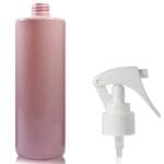 500ml Pink Plastic Bottle with white trigger