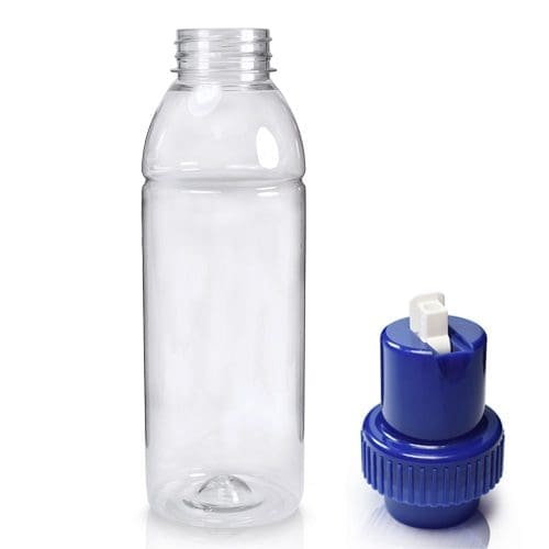 500ml Plastic Juice Bottle with blue nozzle
