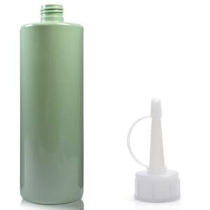500ml green Plastic Bottle with spout cap