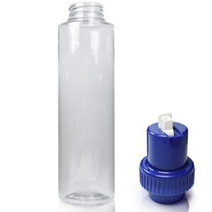 500ml slim juice bottle w blue nozzle lid