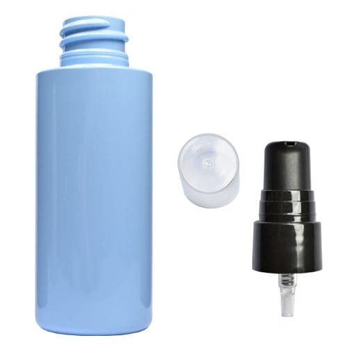 50ml Blue Plastic bottle with black pump