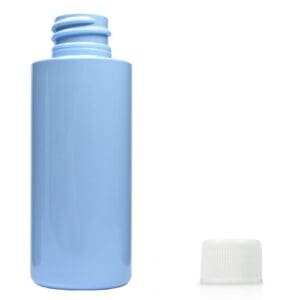 50ml Blue Plastic bottle with white screw