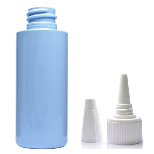 50ml Blue Plastic bottle with white spout