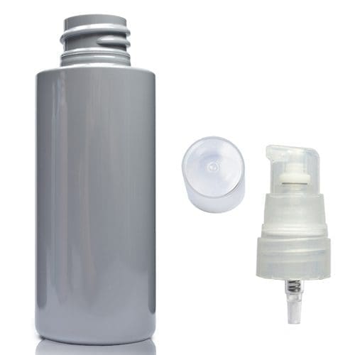 50ml Grey Plastic bottle with nat pump
