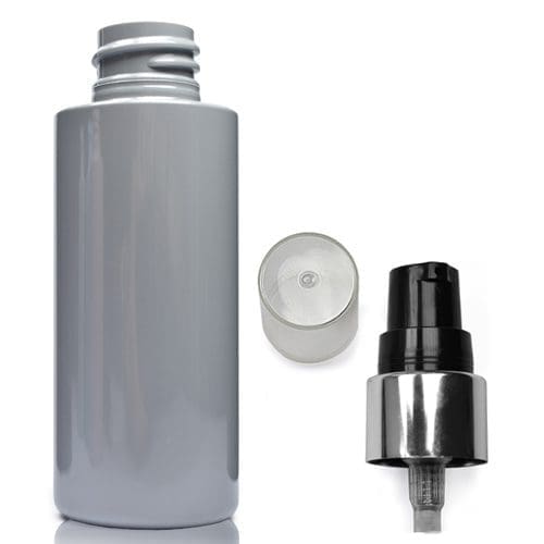 50ml Grey Plastic Bottle With Lotion Pump