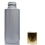 50ml Grey Plastic bottle with white gold disc