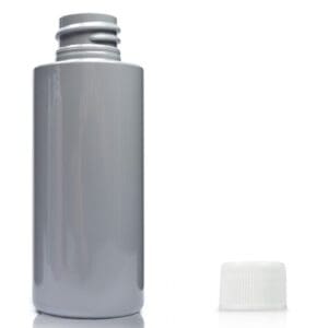 50ml Grey Plastic bottle with white screw