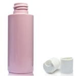 50ml Pink Plastic bottle with white disc