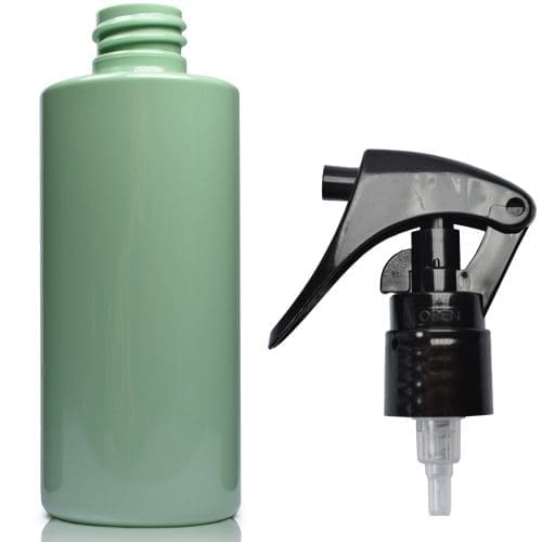 100ml Sage Green Plastic Bottle With Mini Trigger Spray