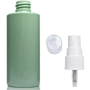 100ml Green Plastic bottle with white spray