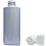 100ml Grey Plastic bottle with white disc