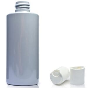 100ml Grey Plastic bottle with white disc