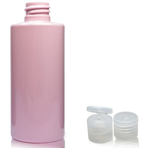 100ml Pink Plastic bottle with nat flip
