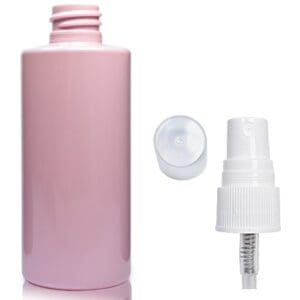 100ml Pink Plastic bottle with white spray