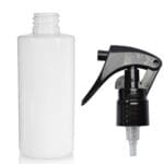 100ml White Glossy PET Plastic Bottle With Mini Trigger Spray