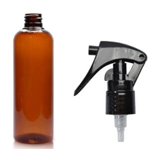 150ml Amber Plastic Bottle With Mini Trigger Spray