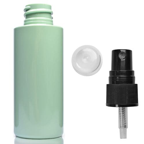 50ml Sage Green PET Plastic Bottle With Atomiser Spray