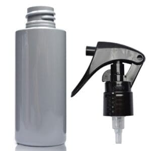 50ml Grey PET Plastic Bottle With Mini Trigger Spray