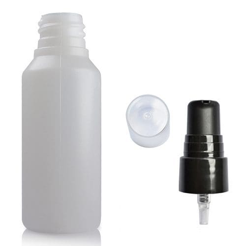 50ml HDPE plastic bottle with pump