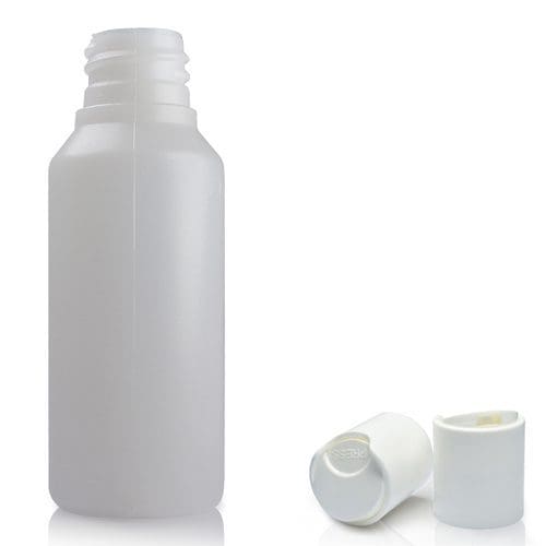 50ml HDPE Swipe bottle with white disc