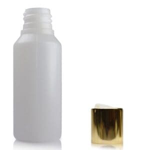 50ml HDPE Swipe bottle with white gold disc