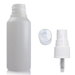 50ml HDPE Swipe bottle with white spray