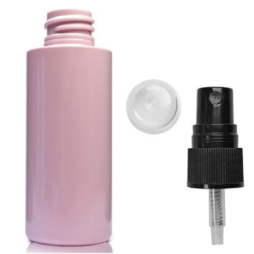 50ml Pink PET Plastic Bottle With Atomiser Spray