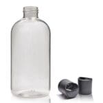 250ml Clear PET Boston Bottle With Disc Top Cap