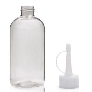 250ml Clear Boston Bottle With Spout Cap