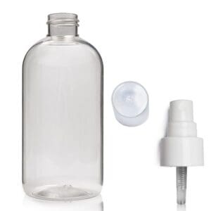 250ml Clear PET Boston Bottle With Atomiser Spray