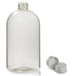 500ml rPET Boston Bottle With Silver Cap