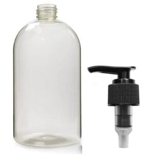 500ml rPET Boston Bottle With Lotion Pump