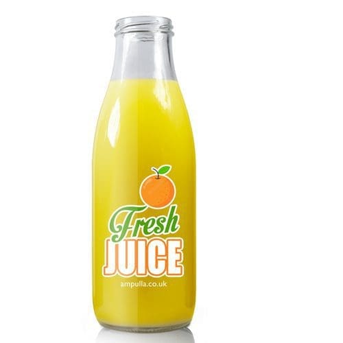 750ml filled juice bottle