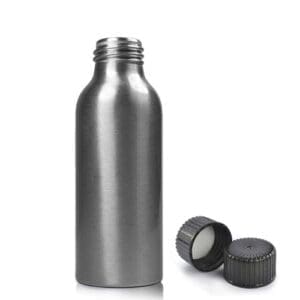 100ML Aluminium Bottle w black cap
