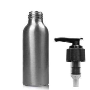 100ML Aluminium Bottle w black pump