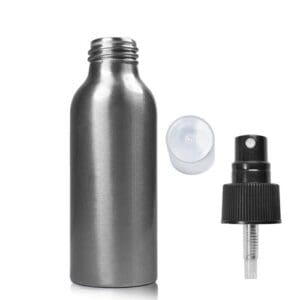 100ML Aluminium Bottle w black spray