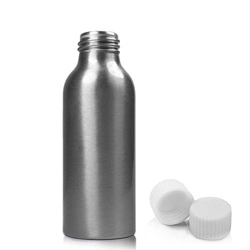 100ML Aluminium Bottle w white cap