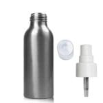 100ML Aluminium Bottle w white smooth spray