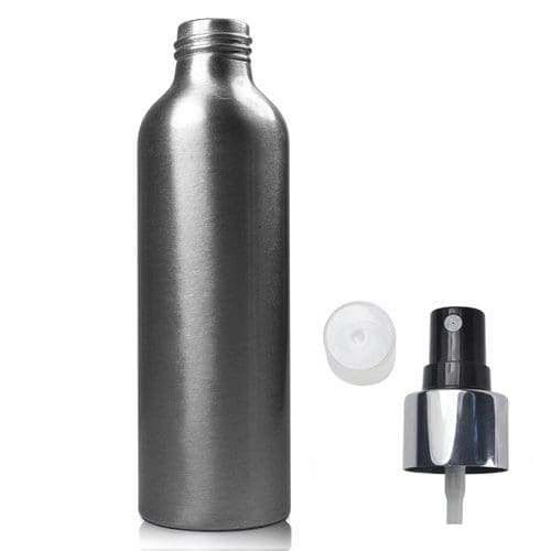 150ML Aluminium Bottle w silver spray